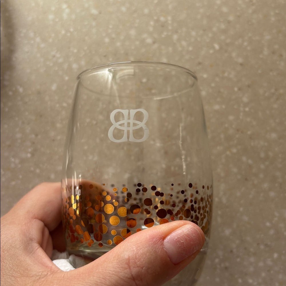 Elegant Gold Dot Stemless Glasses - Picture 2 of 5